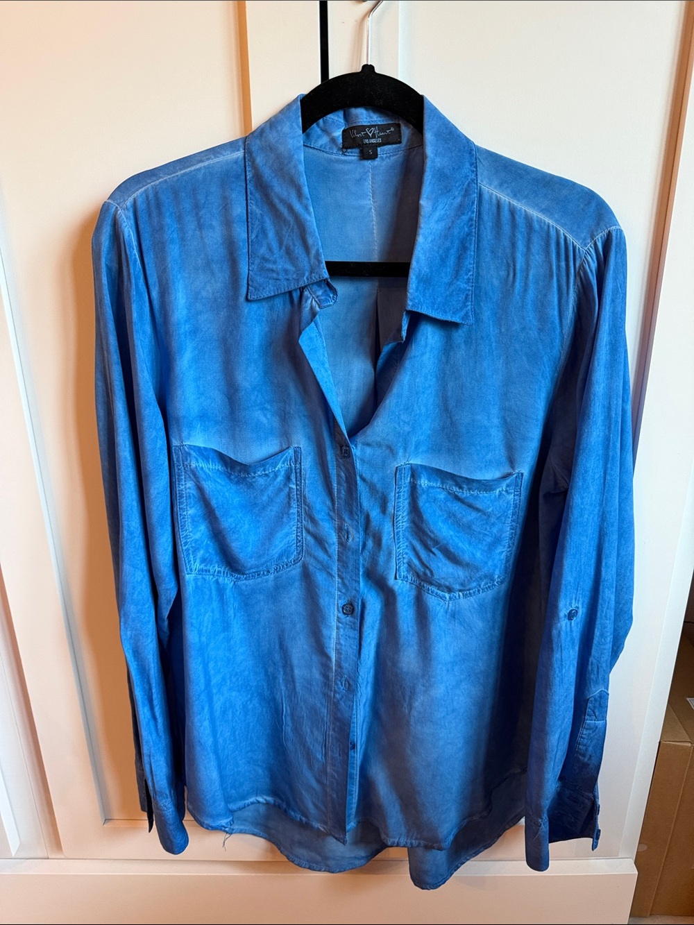 Velvet Heart Blue Lightweight Button-Front Shirt Jacket